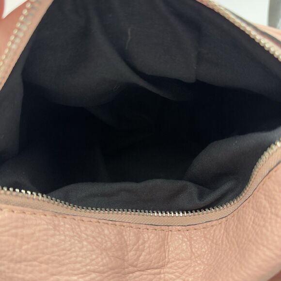 Zara Woman Salmon Leather Slouchy Boho Tote Bag - Picture 10 of 13